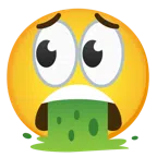 ojos + cara vomitando