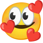 ojos + cara sonriendo con corazones