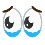 ojos + cara aguantándose las lágrimas