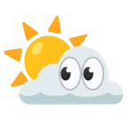 ojos + sol detrás de una nube