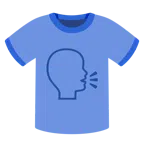 camiseta + silhueta falando