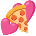 dos corazones + pizza