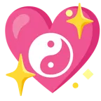 funkelndes Herz + Yin und Yang