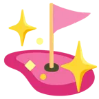 funkelndes Herz + Golffahne