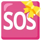 Herz mit Schleife + SOS-Zeichen