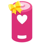 Herz mit Schleife + Batterie