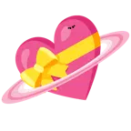Herz mit Schleife + Ringplanet