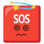 schwindlig + SOS-Zeichen