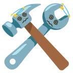 schwindlig + Hammer und Schraubenschlüssel