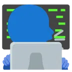 computer portatile + persona che parla