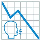 grafico con andamento negativo + persona che parla
