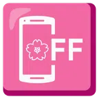 Mobiltelefon aus + Kirschblüte