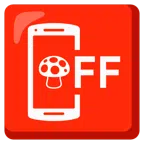 Mobiltelefon aus + Fliegenpilz