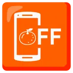 Mobiltelefon aus + Mandarine