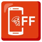 Mobiltelefon aus + Pizza