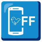 Mobiltelefon aus + Vogel