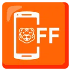 Mobiltelefon aus + Tigergesicht