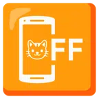 Mobiltelefon aus + Katzengesicht