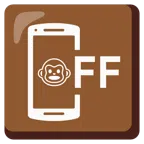 Mobiltelefon aus + Affengesicht