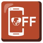 Mobiltelefon aus + Hundegesicht