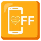 Mobiltelefon aus + gelbes Herz