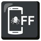 Mobiltelefon aus + Spinne