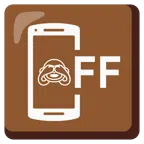 Mobiltelefon aus + sich die Augen zuhaltendes Affengesicht