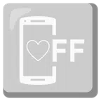 Mobiltelefon aus + weißes Herz
