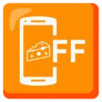 Mobiltelefon aus + Käsestück
