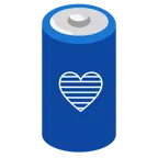 batteria + cuore blu