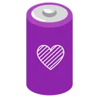 batteria + cuore viola