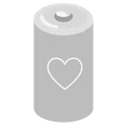 batteria + cuore bianco