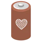 batteria + cuore marrone