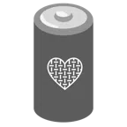 batteria + cuore grigio