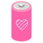 batteria + cuore rosa
