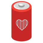 batteria + cuore rosso