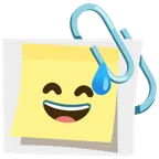 graffette attaccate + faccina con sorriso e goccia di sudore