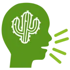 cabeza parlante + cactus