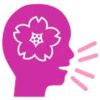 cabeza parlante + flor de cerezo