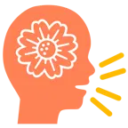 cabeza parlante + flor