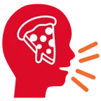 cabeza parlante + pizza