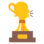 cabeza parlante + trofeo