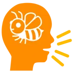 cabeza parlante + abeja