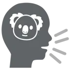 cabeza parlante + koala