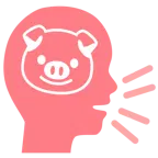 cabeza parlante + cara de cerdo