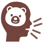 cabeza parlante + oso