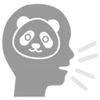 cabeza parlante + panda