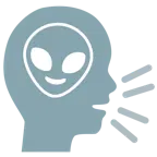cabeza parlante + alienígena