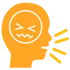 cabeza parlante + cara de frustración