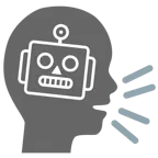 cabeza parlante + robot